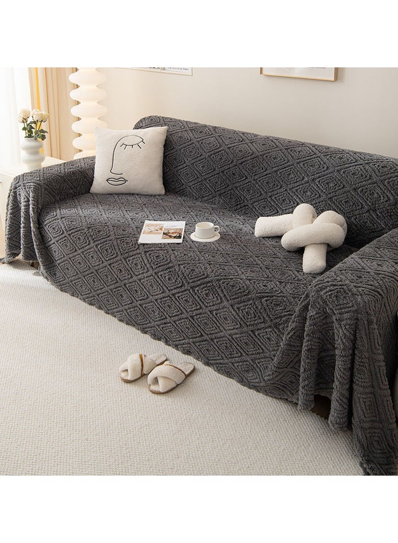 KUYING New Short Plush Double-Sided Sofa Towel