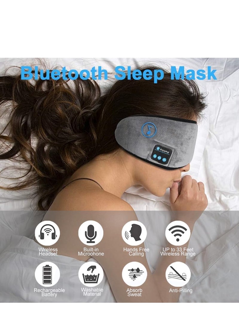 Sleep Headphones Headband, Sleep Mask Headphones for Men & Women, Wireless Bluetooth Eye Mask - Image 5