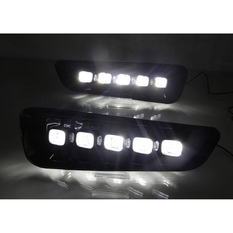 Dreamseek LED DRL for Ford F150 F-150 Raptor 2016 2017 2018 2019 2020 Bumper Driving Fog Lamp Daytime Running Assembly Lights Kits with Amber Turn Signal - Image 5