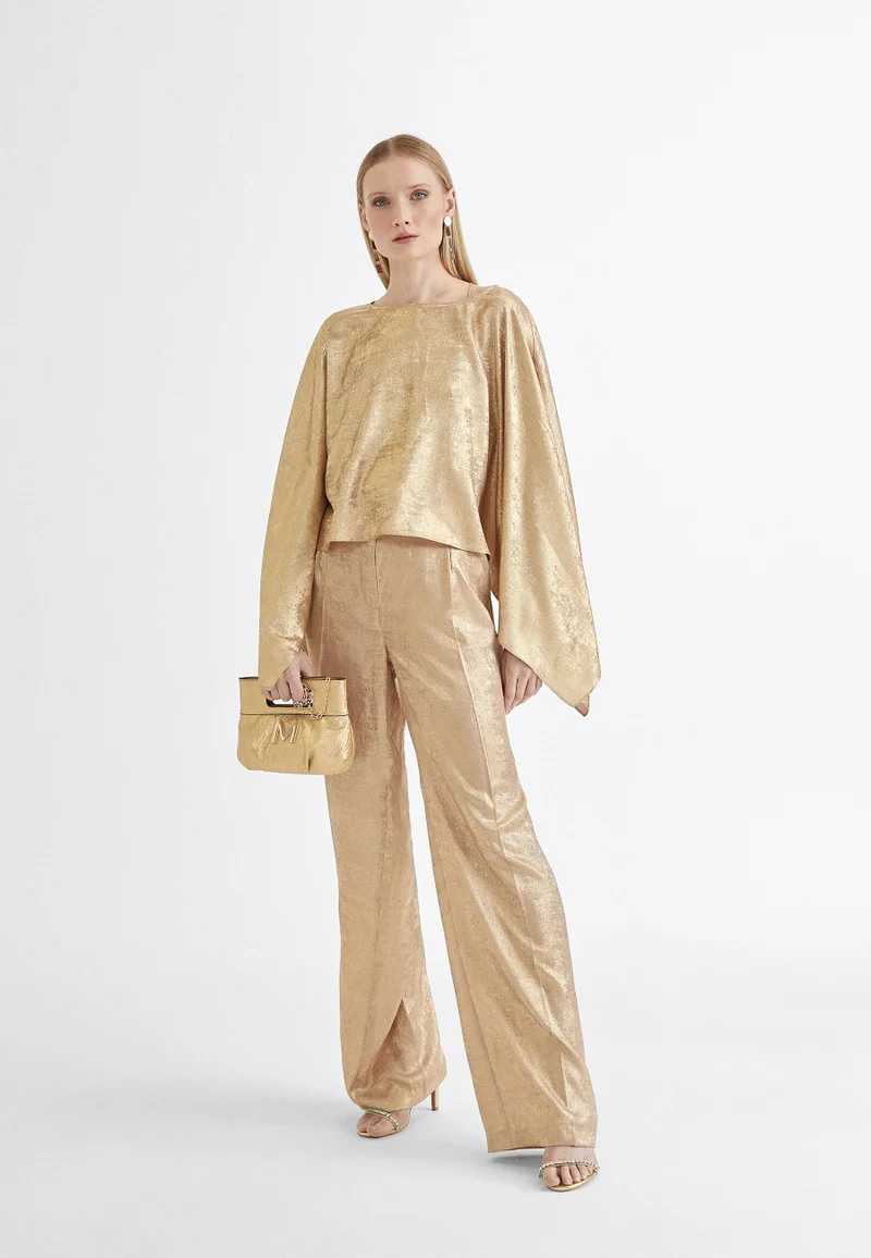 Lola Casademunt Straight iridescent trousers