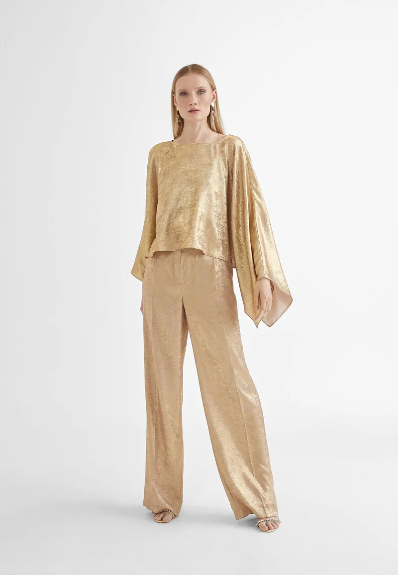 Lola Casademunt Straight iridescent trousers