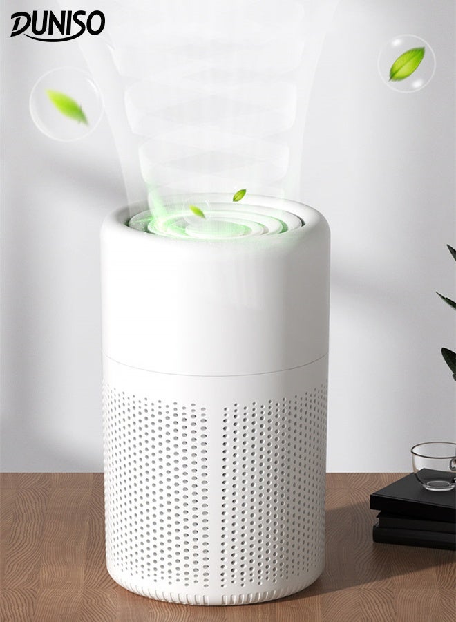 DUNISO Air Purifier for Home Nanocompositeactivated Carbon Air Filter Cleaner Comprehensive Surround Purification Small Air Filters Out Cigarette Pollen Dust Purifier for Bedroom Living Room Kitchen - Image 1