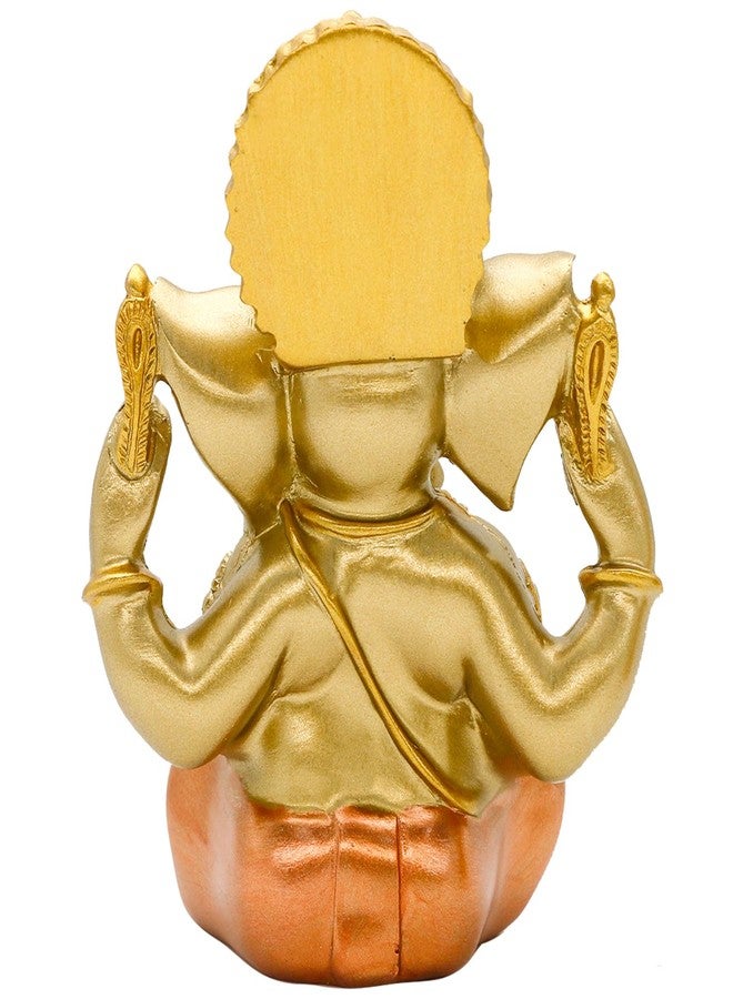 BangBangDa Hindu God Lord Ganesha Statue - Indian Ganesha Idol Murti Ganpati for Car Dashboard Decor Pooja Item Home Temple Mandir Puja Decoration Yoga Meditation Room Altar Shrine Kit Diwali Gifts Wedding Gifts - Image 5