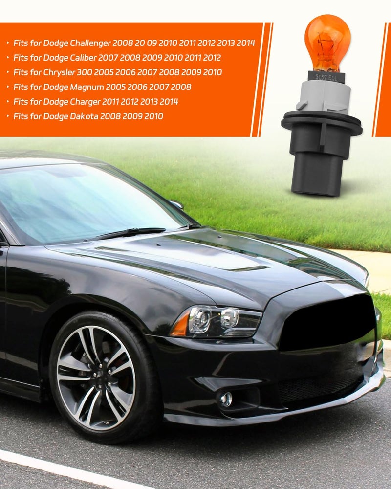 JUQAFY Turn Signal Light Bulb Socket Flasher Fit for Dodge Caliber Dakota Challenger Charger Magnum, Fit for Chrysler 300, Replace 5191189AA L00003157A - Image 2
