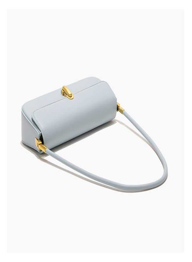 YP Small Shoulder Bag for Women Vintage Leather Tote Clutch Purse Trendy Retro Mini Hobo Handbag with Buckle Closure (Blue) - Image 5