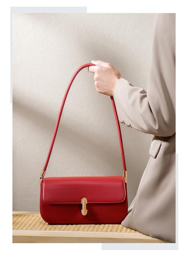 YP Small Shoulder Bag for Women Vintage Leather Tote Clutch Purse Trendy Retro Mini Hobo Handbag with Buckle Closure (Blue) - Image 3
