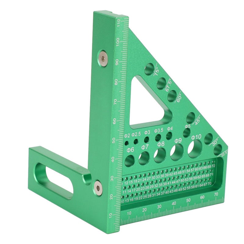 CCIEAO 3D Multi Angle Measuring Ruler Aluminum Alloy Measurement Calibration Marking - Woodworking Square with Locating Pin for Three Dimensional Objects - Image 3