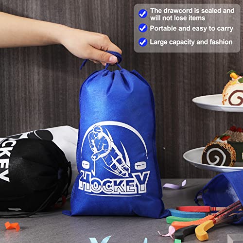 Berlune 48 Pcs Hockey Gift Bags Hockey Party Favors Bags Sport Goodie Drawstring Bag for Sport Theme Birthday Party Favor Baby Shower Celebration - Image 5