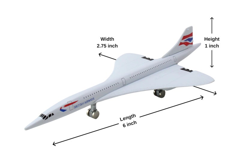 Daron British Airways Concorde Single Plane Toy, White Small - Image 2