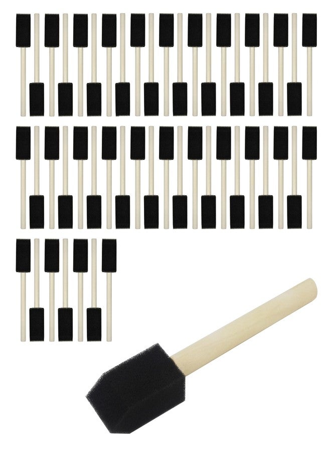 Fewanland 50pcs 1" Foam Brush with High Density Foam, Sponge Brush for Small Project - Image 1