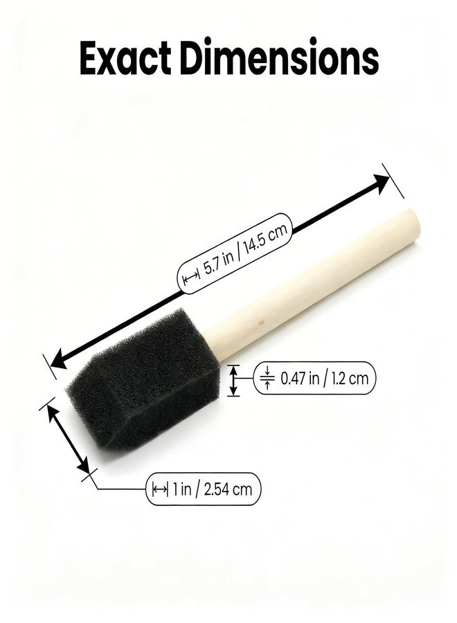 Fewanland 50pcs 1" Foam Brush with High Density Foam, Sponge Brush for Small Project - Image 2