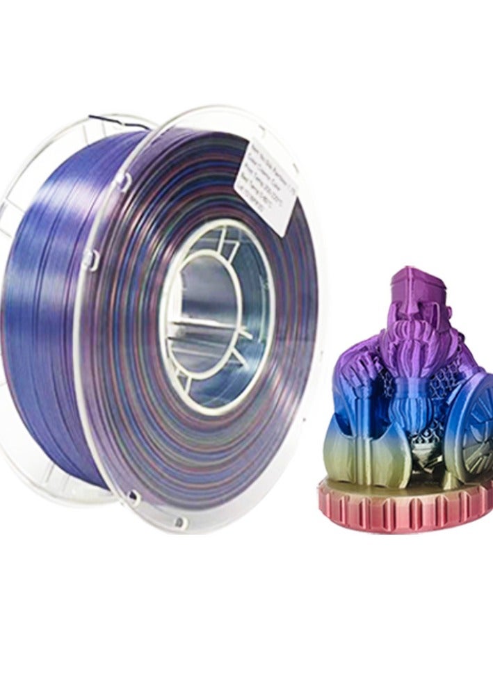 3D Printing Consumables Silk Rainbow PLA 1.75mm Multi-color Gradient Silk PLA（Cosmic color） - Image 1
