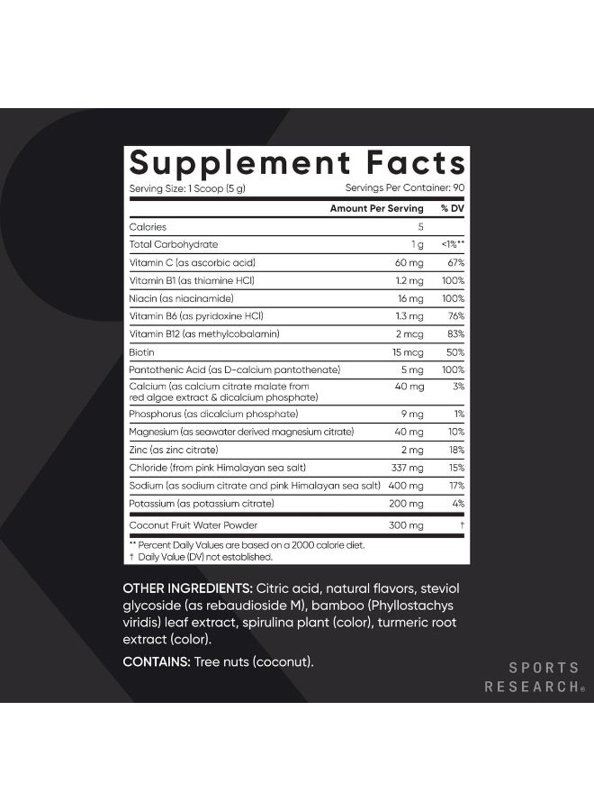 Sports Research Hydrate Electrolytes Powder Lemon Lime (90 servings) - Image 3