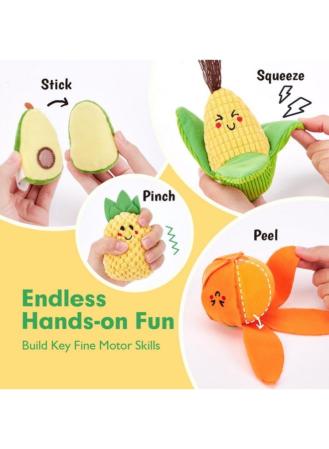 hahaland ألعاب حسية للأطفال من هاهالاند - 16 قطعة، أول مجموعة من الفواكه والخضروات لتصنيف الألوان مع صوت الرنين، ألعاب مونتيسوري للأطفال من 6-12 شهر، لعبة ملء وسكب للأطفال من 12-18 شهر، هدية للبنات بعمر سنة واحدة - Image 3
