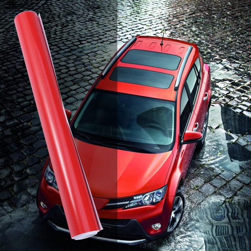 Gatuida Car Sticker Film Red Tint Automotive Decal Waterproof Easy to Stick Stretch No Air Bubbles Removable for Car Motorcycle Laptop Window - Image 3