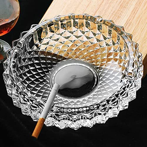 NOBILEA glass Ashtray for Cigarette Smoking Glass Candy Bowl Smoke Collectible Table Decorative - Image 5