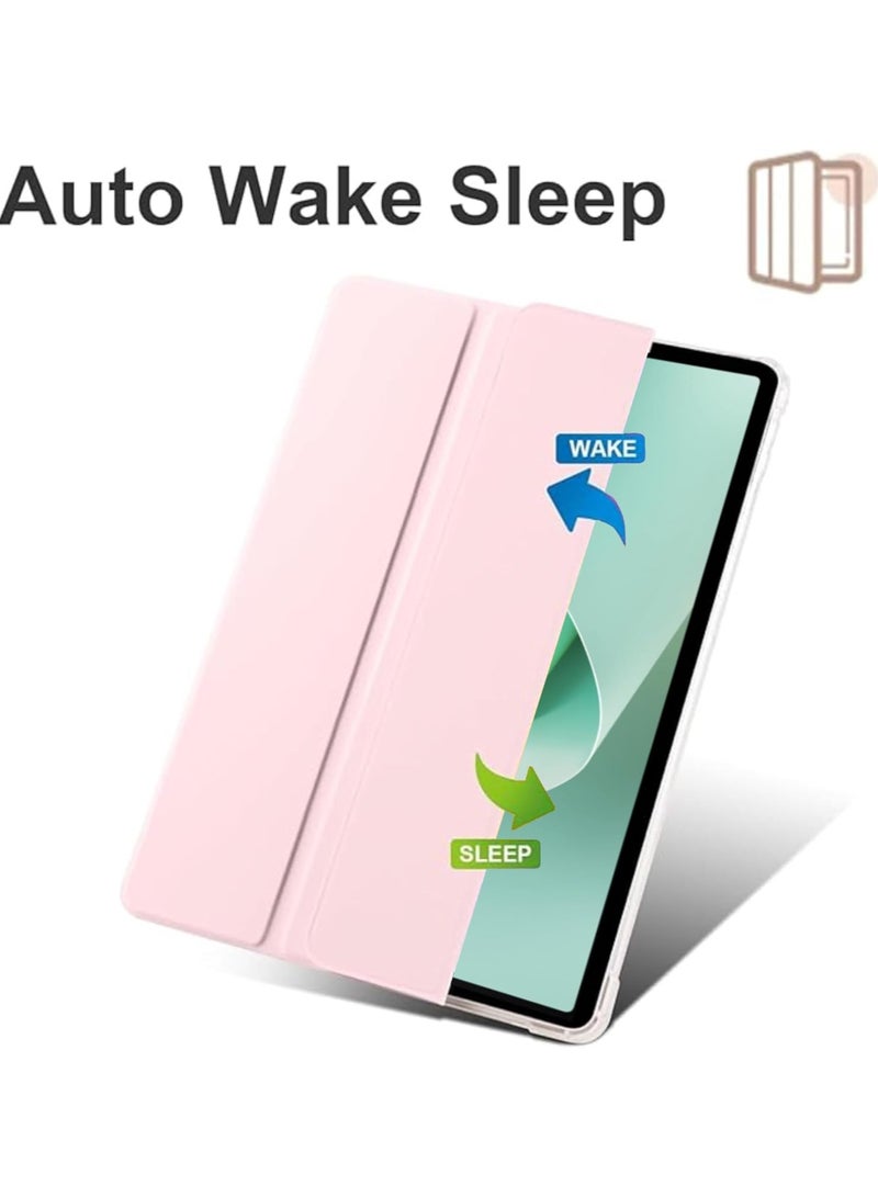 VKL Cover Compatible with Huawei MatePad 11.5s 2024 Case with Pencil Holder, Slim Lightweight TPU Shockproof Cover with Clear Back Silicone Shell Protective for Huawei MatePad 11.5s 2024 (Pink) - Image 2