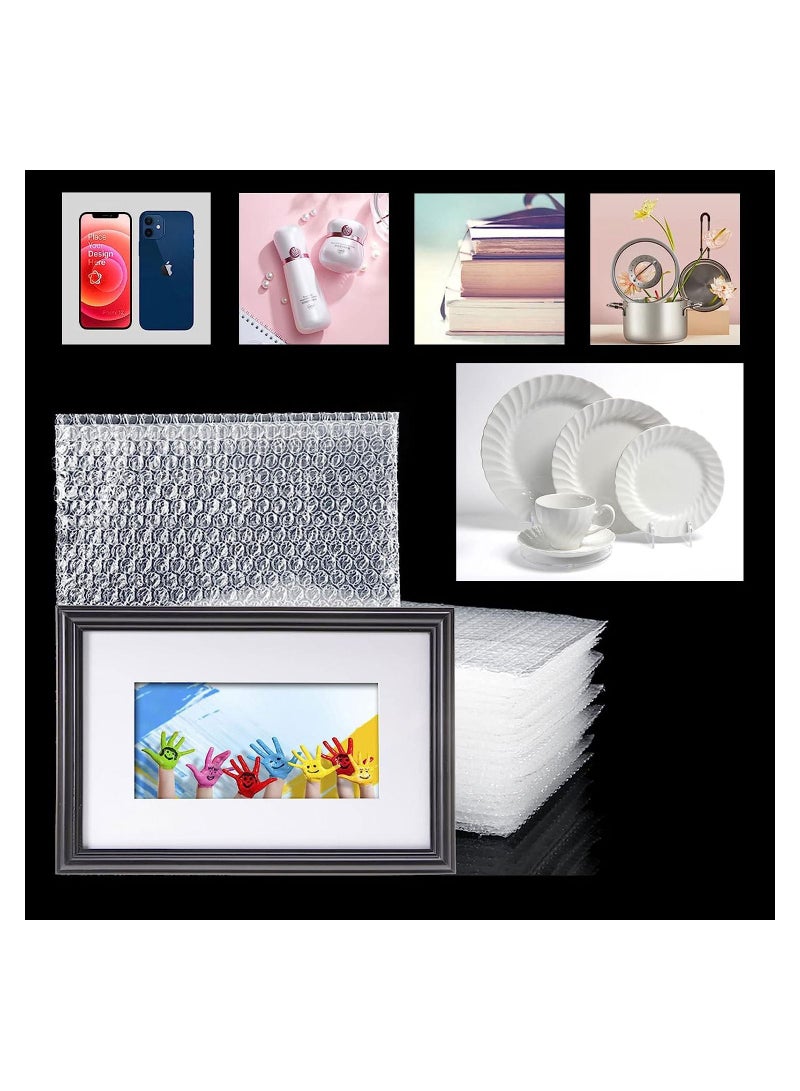 Generic 50PCS Clear Bubble Out Bag 12" x 16" Large Pouches Bag Double Wall Shockproof Wrap Cushioning Protective Storage for Moving Shipping Packing  - Image 2