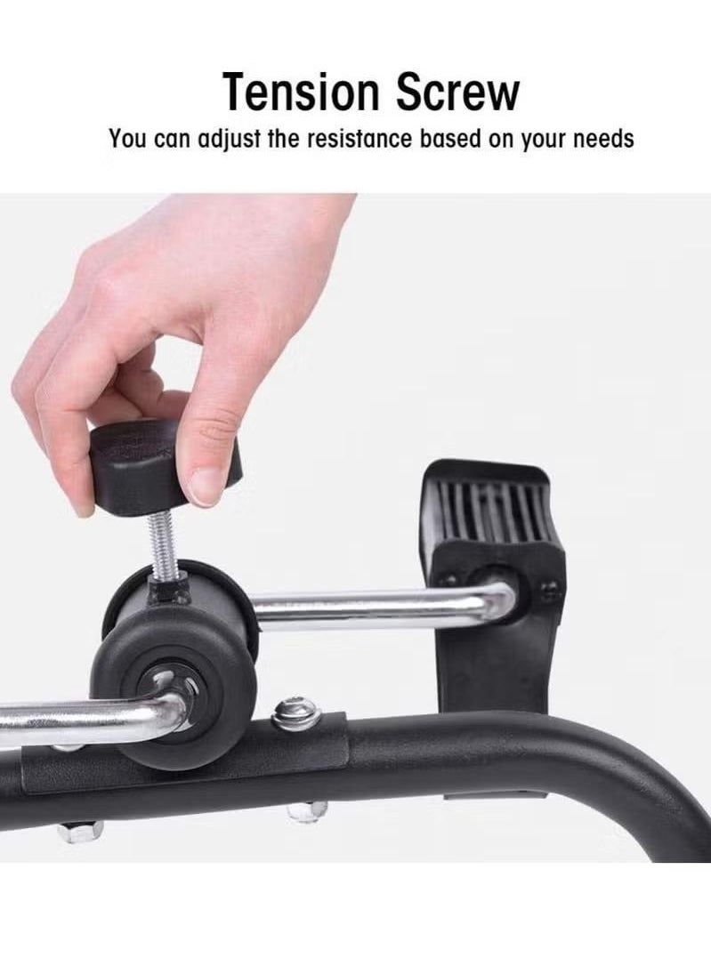 Compact Exercise Bike, Pedal Exerciser Bike Hand Arm Leg and Knee Peddler Adjustable Fitness Equipment for Seniors, Elderly Home Pedal Exercise Bike for Total Body