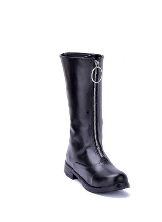 Boots With Leather Front Zipper B-13-Black - pzsku/Z36C81F229FE15AC9DC8EZ/45/_/1734963320/a80d1a84-0e46-4331-abfc-c3075ee60793