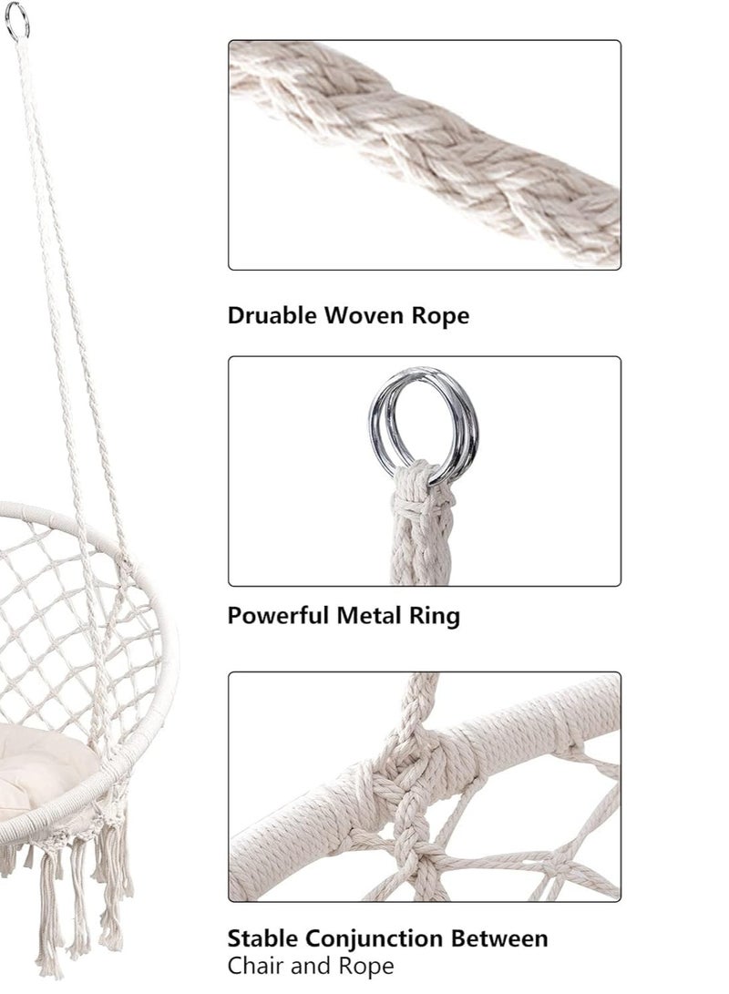 ماكس سترينث كرسي أرجوحة Agility كرسي أرجوحة Macrame للأماكن الداخلية والخارجية - Image 4