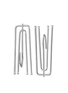 LuxHome Stainless Steel 4-Prong Pinch Pleat Curtain Hooks – Durable Short Hooks for Drapes, Window Treatments, and Pinch Pleat Curtains – Rust-Resistant Design (Pack of 30)  - Image 2