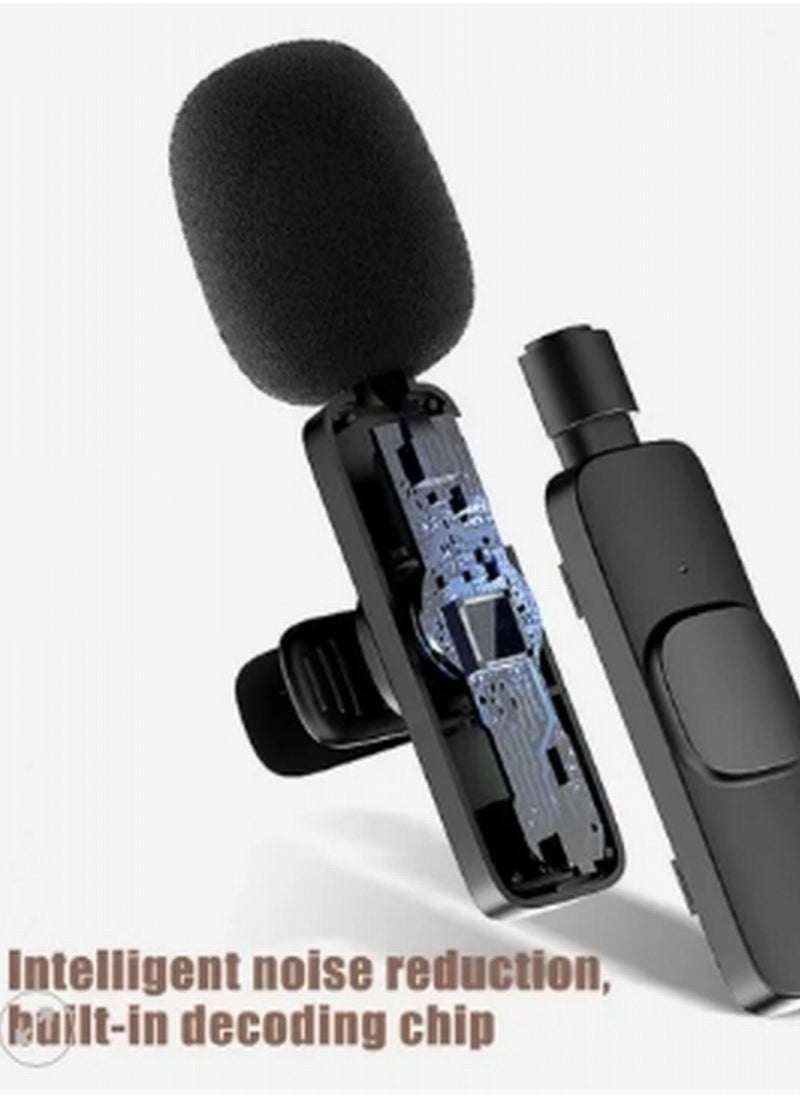 Generic - K8 Wireless Microphone, Digital Mini Portable Recording Clip Mic with Receiver for All Type-C Mobile Phones Camera Laptop for Vlogging YouTube Online Class, Zoom Call - Image 1