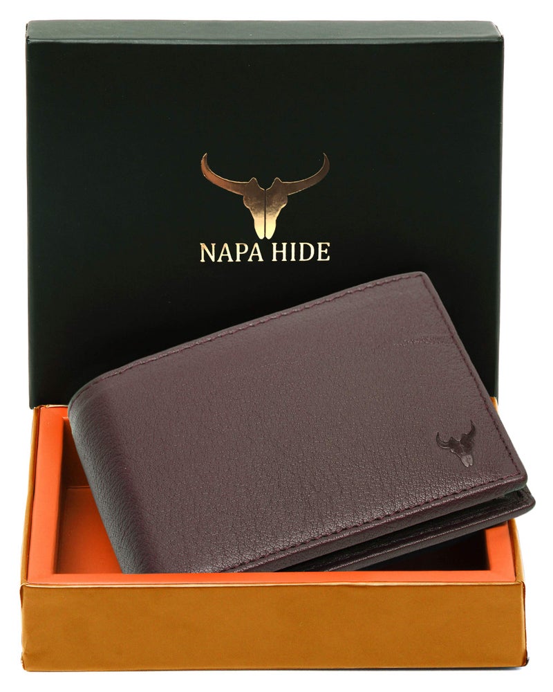 NAPA HIDE 9 Slot Leather Credit/Debit/ATM/Visiting Zipper Card Holder Wallet for Men & Women | RFID Safe Compact Wallet with Secure Zip Closure (D.Brown) - Image 2