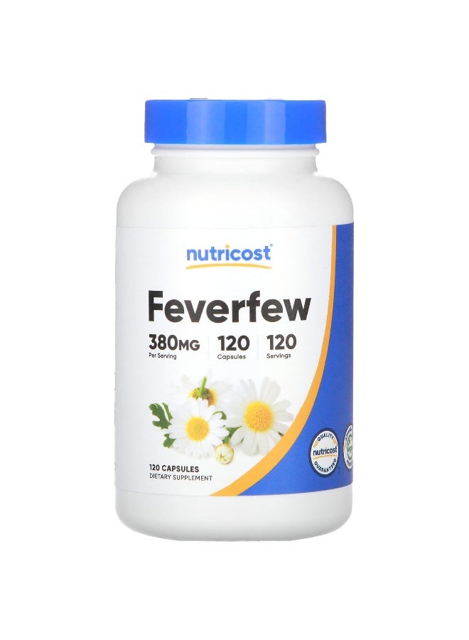 Nutricost, Feverfew, 380 mg, 120 Capsules (Packaging may vary) - Image 1