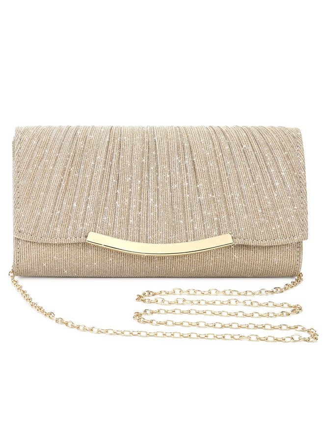 UBAYMAX Evening Bag Clutch Purses For Women Lady Girl Handbags Crossbody Bag Wedding Bag For Prom Cocktail Party Wedding Engagement (Champagne) - Image 1