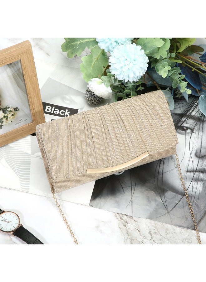 UBAYMAX Evening Bag Clutch Purses For Women Lady Girl Handbags Crossbody Bag Wedding Bag For Prom Cocktail Party Wedding Engagement (Champagne) - Image 5