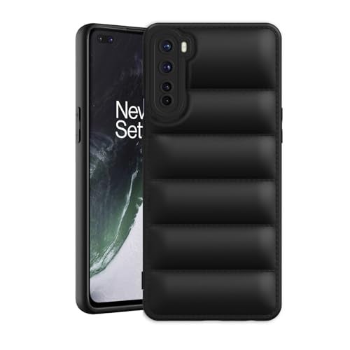 Plus Puffer Case Camera Protection Soft Back Cover for OnePlus Nord - Black - Image 1