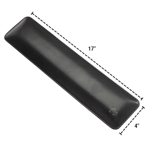 Castle Bailey Full Size by Castle - Leather Ergonomic Computer Wrist Rest Pad for Keyboards with Around 104 Keys - Firm Keyboard Wrist Support for Typists, Gaming, and Heavy Office Use (Nightfall, Full Size) - Image 2