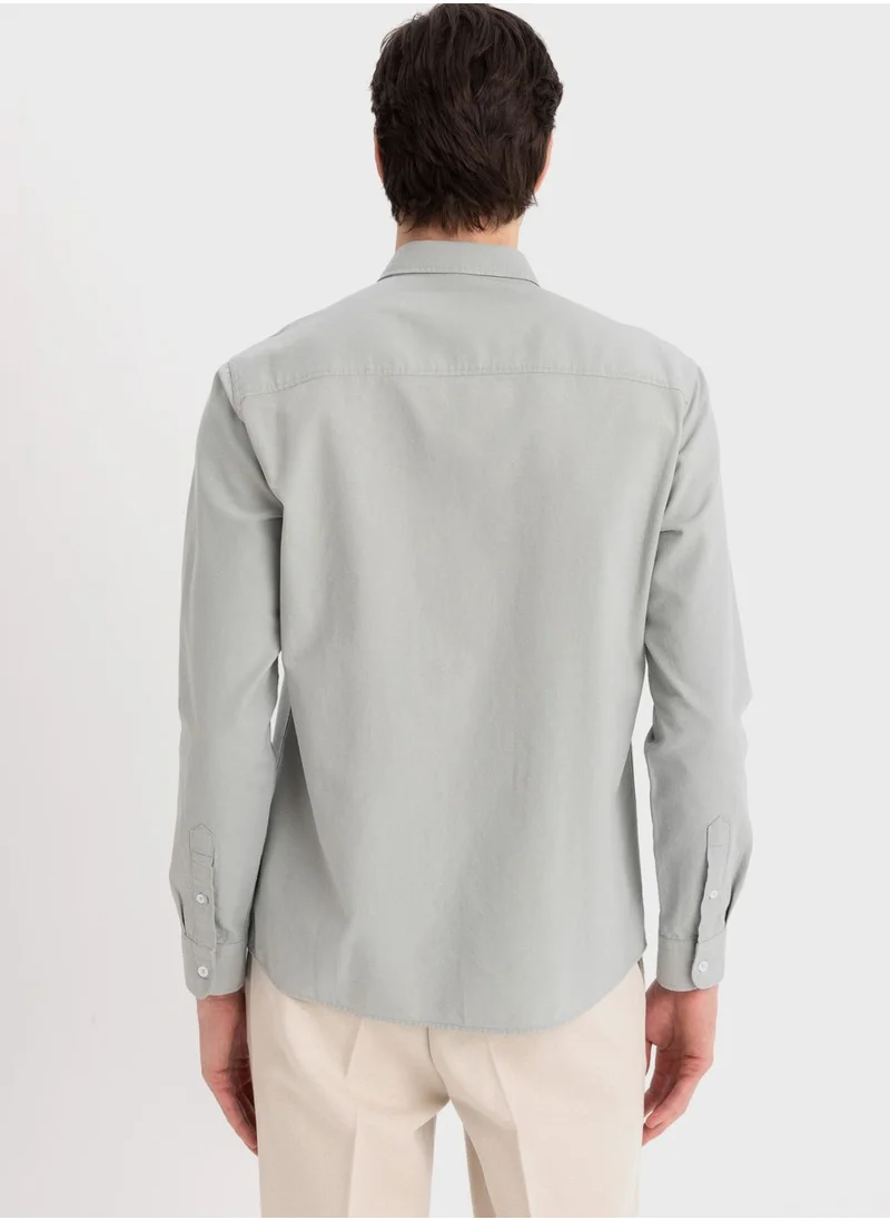 DeFacto Regular Fit Oxford Long Sleeve Shirt