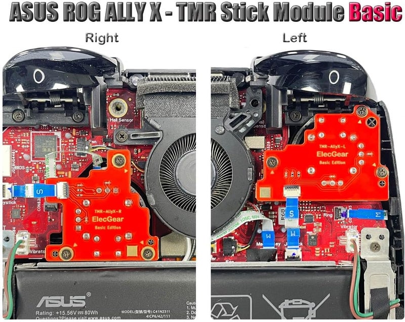وحدة استبدال عصا التحكم TMR من لجهاز ROG Ally X، إصدار أساسي، تجميع لوحة الدوائر المطبوعة مع عصا التحكم الهال TMR، جزء إصلاح لأجهزة الكمبيوتر المحمولة - (Basic) - Image 3