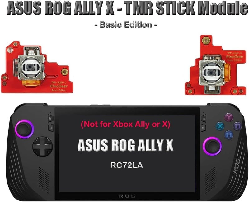 وحدة استبدال عصا التحكم TMR من لجهاز ROG Ally X، إصدار أساسي، تجميع لوحة الدوائر المطبوعة مع عصا التحكم الهال TMR، جزء إصلاح لأجهزة الكمبيوتر المحمولة - (Basic) - Image 2