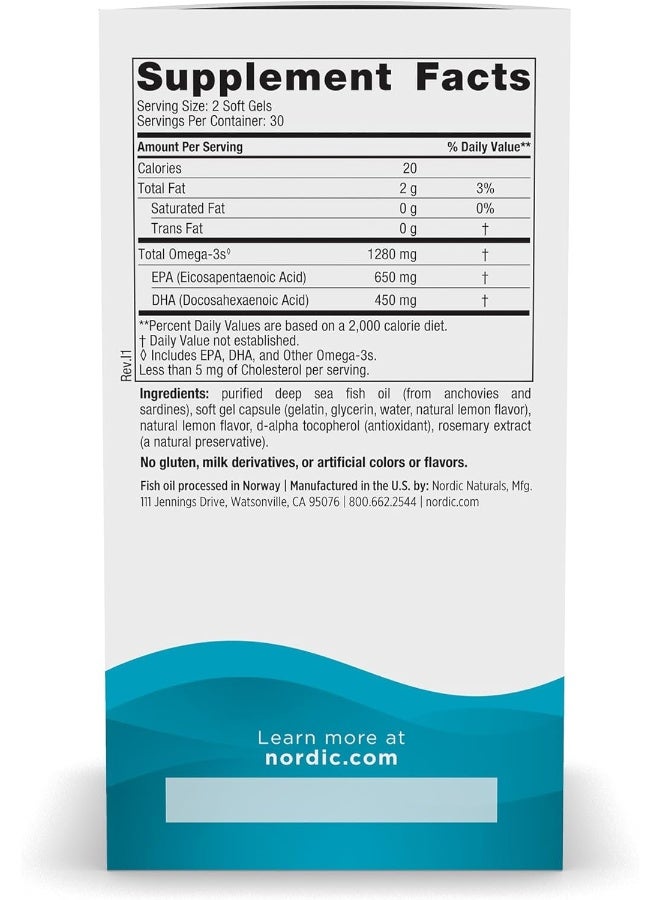 Nordic Naturals Ultimate Omega, 60 Softgels