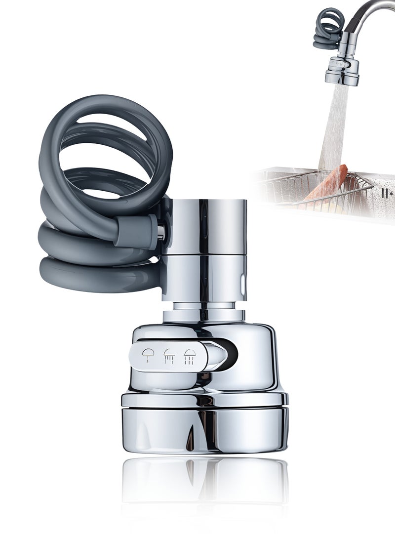 360 Degree Rotating Faucet Sprayer, Three Gears, Faucet Extender, Suitable for Kitchen, Bathroom - Image 1