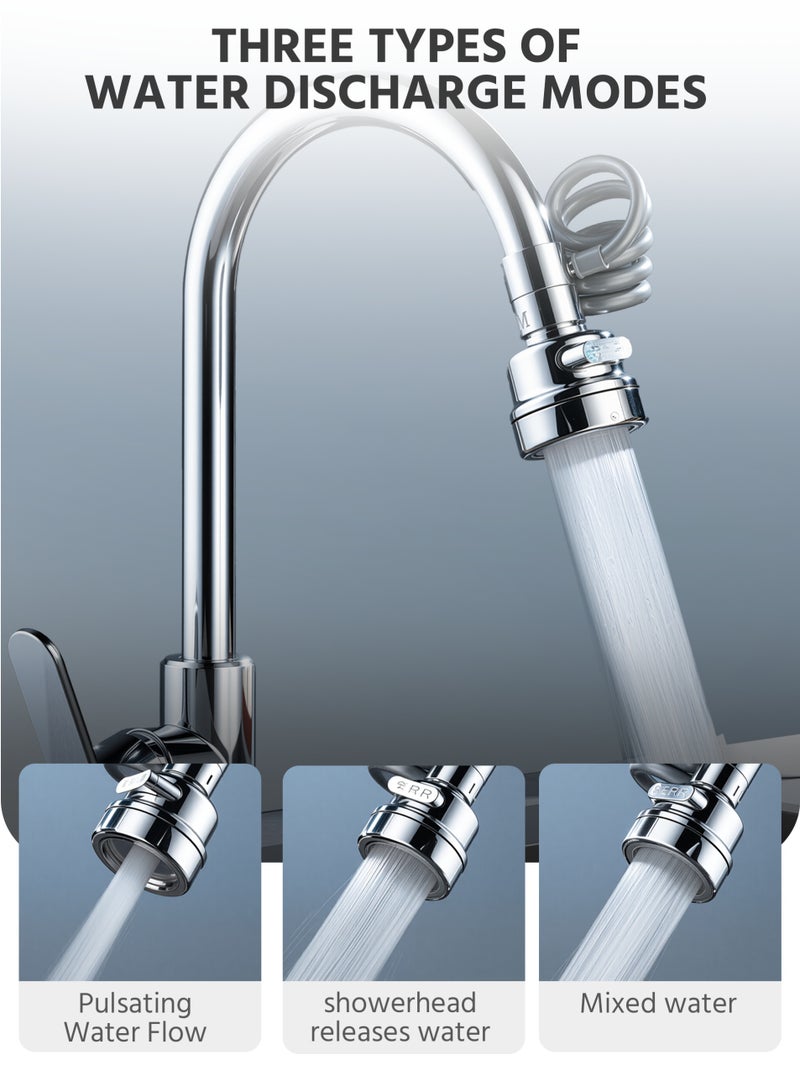 360 Degree Rotating Faucet Sprayer, Three Gears, Faucet Extender, Suitable for Kitchen, Bathroom - Image 3