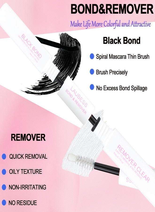 LAUBESS Lash Glue for Eyelash Clusters LAUBESS Lash Bond and Remover 2 in 1 Lash Cluster Glue 10ml Adhesive Eyelash Glue Lash Remover for Lash Extensions Home Use - Image 3
