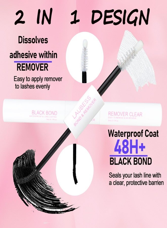 LAUBESS Lash Glue for Eyelash Clusters LAUBESS Lash Bond and Remover 2 in 1 Lash Cluster Glue 10ml Adhesive Eyelash Glue Lash Remover for Lash Extensions Home Use - Image 2