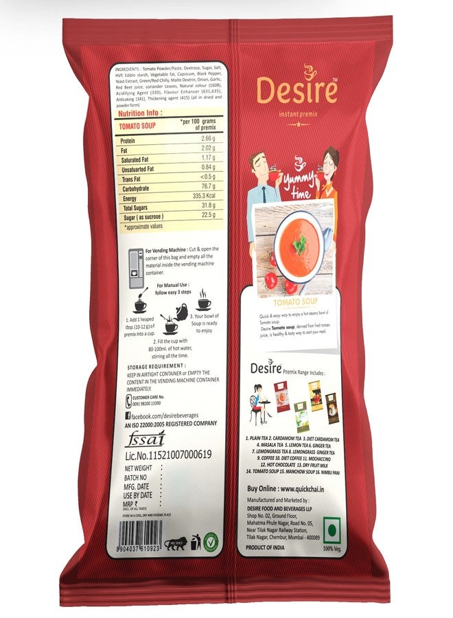 Desire Instant Premix Tomato Soup 500 gms - Image 2