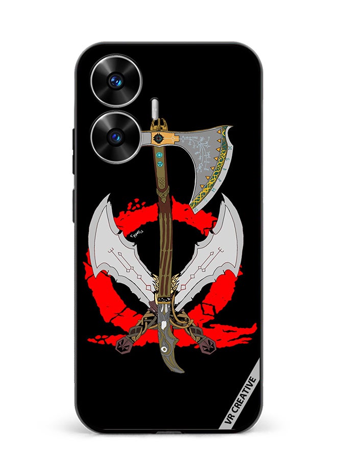 VR CREATIVE Protective Case Cover For Realme C55 God Of War Weapons Design Multicolour - Image 1