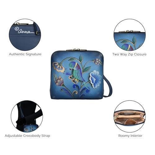 Anna by Anuschka Women's Original Hand-Painted Leather Small Zip Around Organizer, Wild Spirit - Image 5