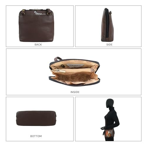 Anna by Anuschka Women's Original Hand-Painted Leather Small Zip Around Organizer, Wild Spirit - Image 3