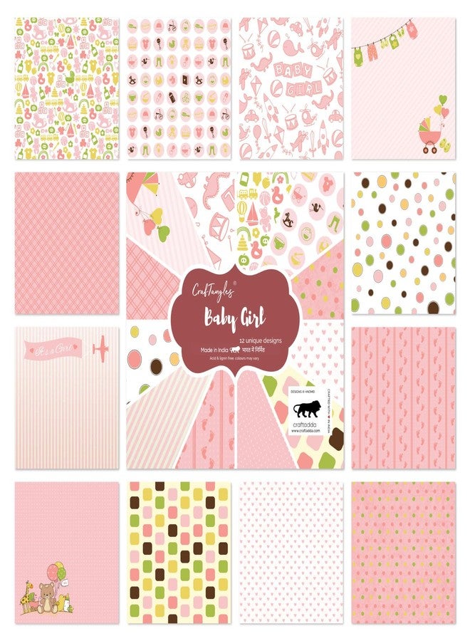 CrafTangles Scrapbooking Paper Pack - Baby Girl (6X6") - Image 2