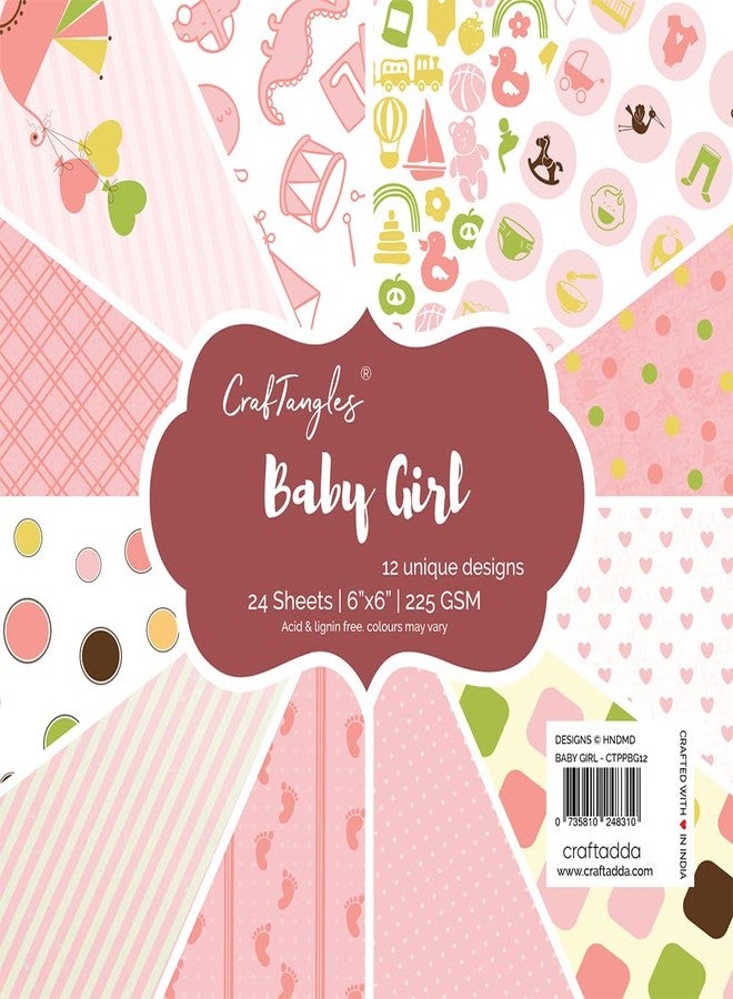 CrafTangles Scrapbooking Paper Pack - Baby Girl (6X6") - Image 1