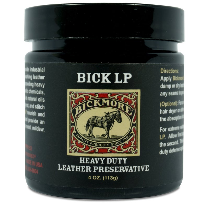 Bickmore Leather Conditioner, Scratch Repair Bick LP 4oz - Heavy Duty LP Leather Preservative | Leather Protector, Softener and Restorer Balm for Dry, Cracked, and Scratched Leather | Made in USA - Image 1