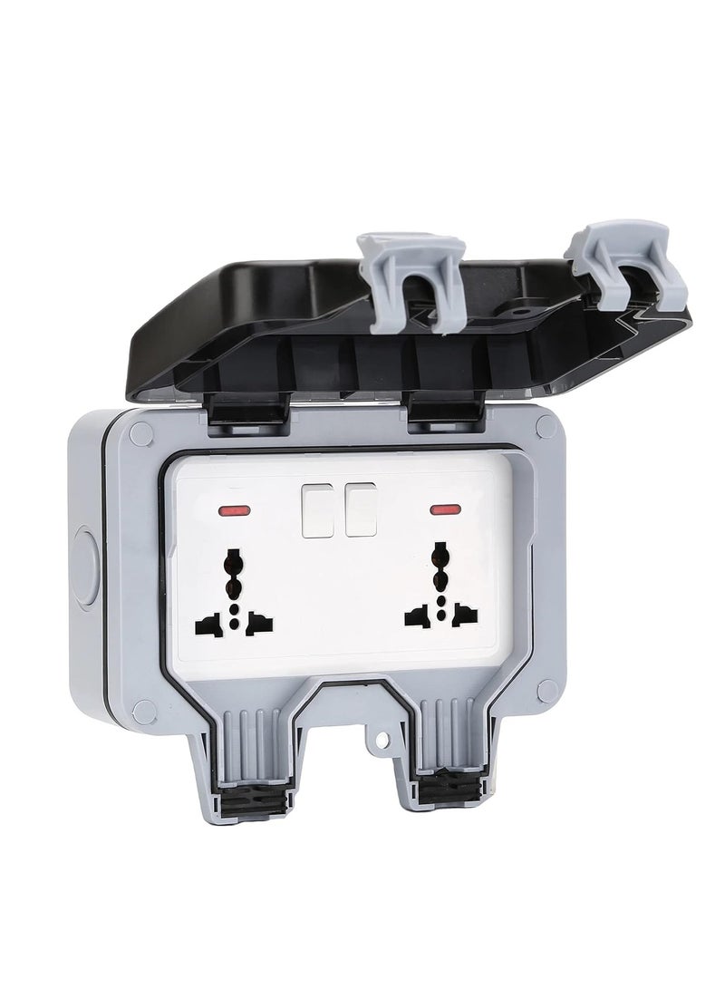 Next Life Waterproof Outdoor Socket rainproof Wall Electrical Outlet IP66 Switched Socket Cover 13A Outdoor Wall Weatherproof Plug Socket Box - Image 1