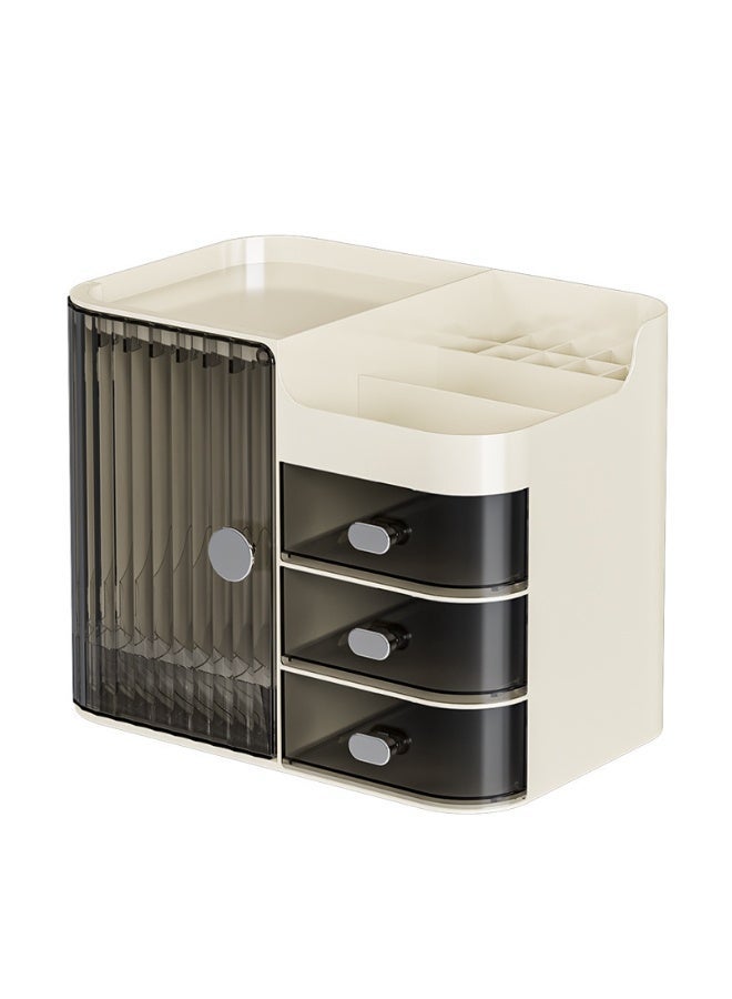 صندوق تخزين مستحضرات التجميل بسعة كبيرة، شفاف وسهل العثور عليه، متعدد الطبقات ومقاوم للغبار - Image 1